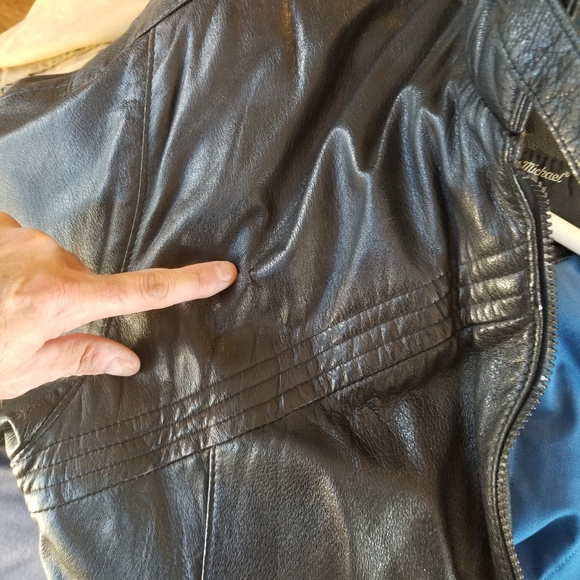 Black Medium English leather jacket - Picture 7 of 12
